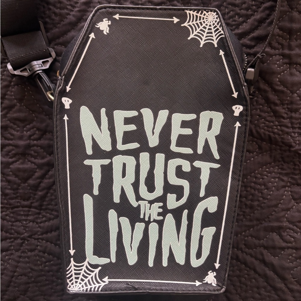 Black and White Coffin-Shaped Bag